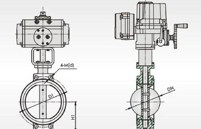 蝶阀连接尺寸表说明